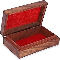 Vista 30 de Ajuny Handcrafted Decorative Wooden Jewelry Box Elephant Embossed Design Hand carved Solid Multipurpose Keepsake Storage Travel Organizer Treasure