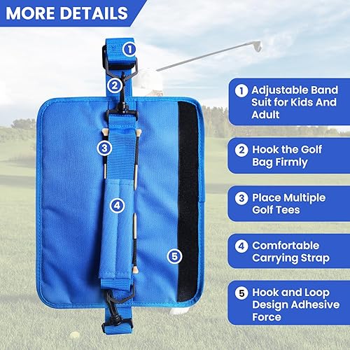 Miniatura 2 de FINGER TEN Bolsa de palos de golf mini ligera para hombres, mujeres, damas, niños con/sin bolsa para pelotas, portátil para práctica en campo