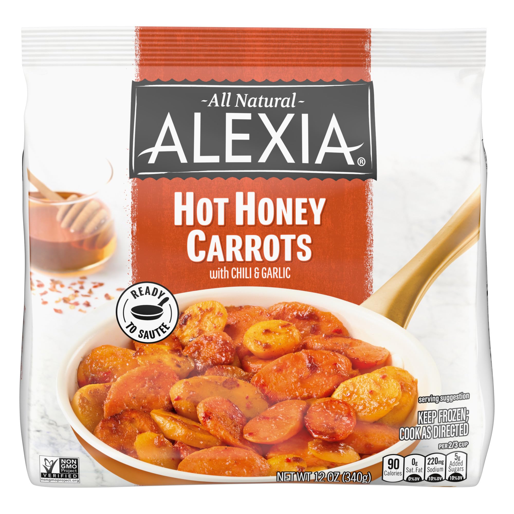 Alexia Hot Honey Carrots, Frozen Vegetables, 11 oz.