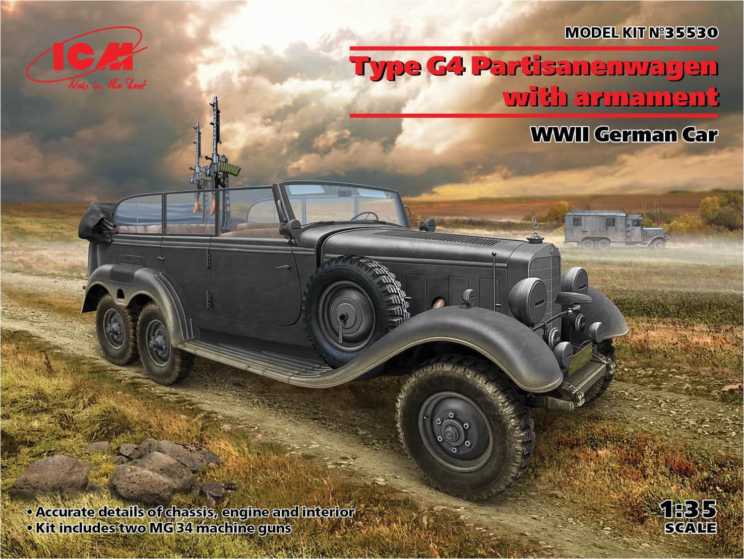 ICM 1:35 - Tipo G4 Partisanenwagen con armamento