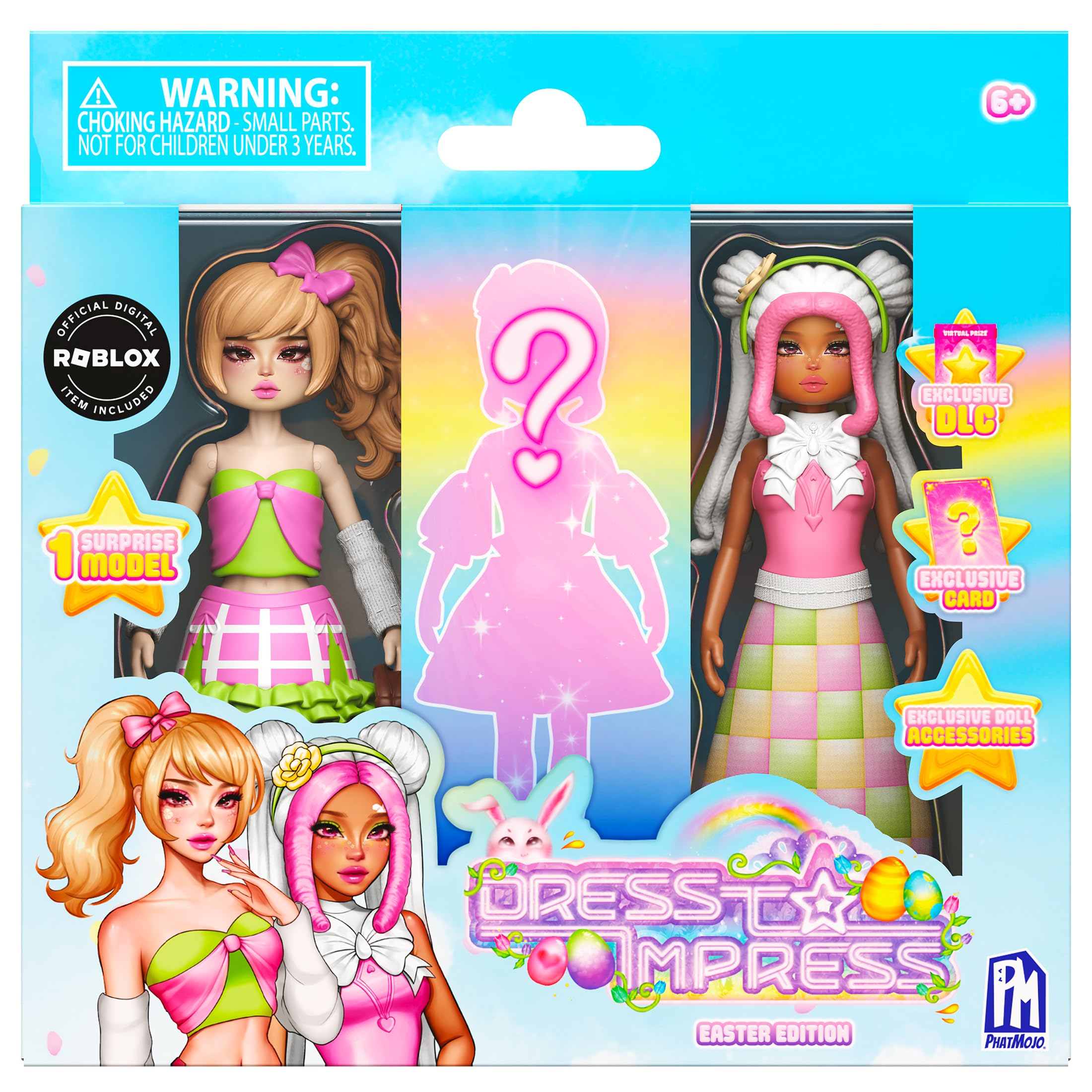 Dress to Impress - Mystery Models- Small Dolls 3-Pack - Easter Edition - Series 3 - Includes Roblox DLC Code - Officially Licensed Collector Set
