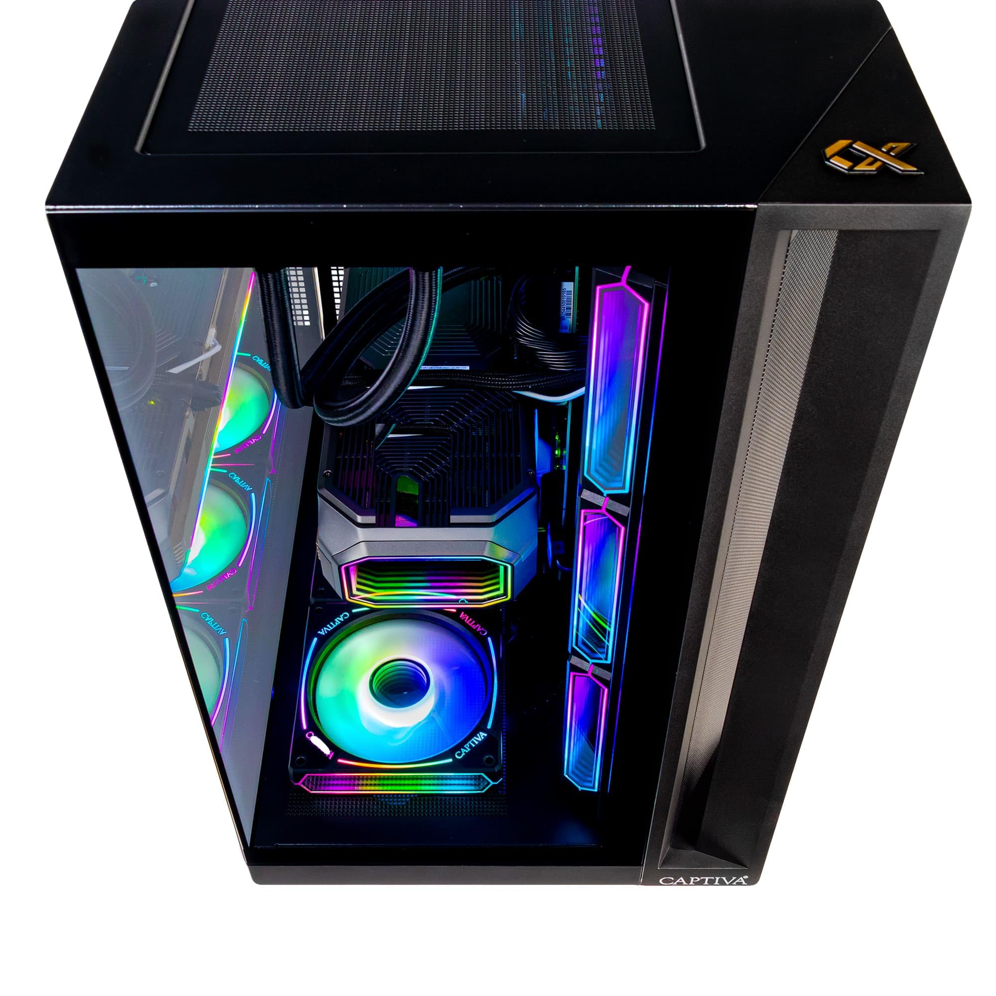 CAPTIVA PC Highend Gaming I90-064 (i9-14900KF/RTX5070 12GB GDDR7/SSD 2TB/64GB/WLAN/Windows 11 Home 64-bit) Intel? Core? i9 DDR5-SDRAM NVIDIA GeForce RTX 5070 Nero