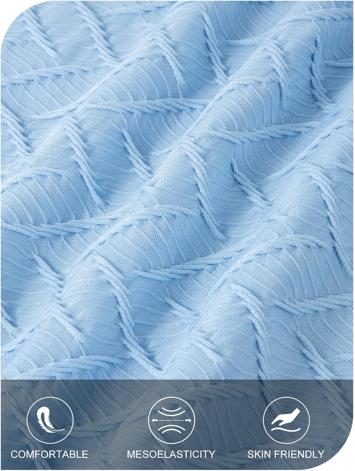 MEROKEETY Women's Fall Long Sleeve Shirts Blouses 2025 Casual Crewneck Textured Fitted Trendy Tops - Image 5