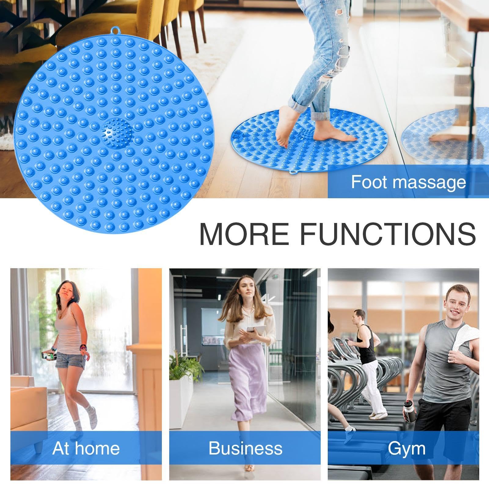 Tapis De Réflexologie 55 Cm Haute Élasticité Ergonomique Anti-Stress