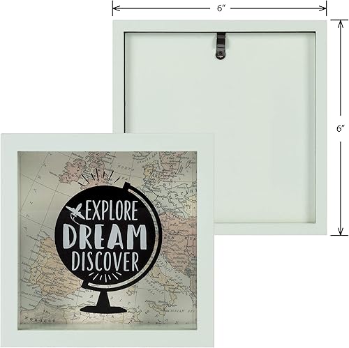 Miniatura 10 de Prinz Little One Money Savings - Alcancía para adultos, caja de ahorro para niños, tarro de cambio de caja de madera de 6 x 6 pies, color blanco