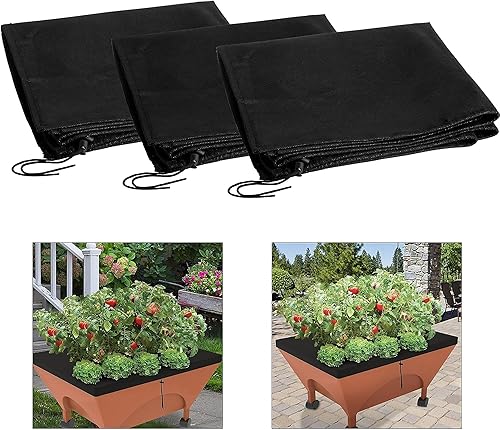 3 fundas de repuesto para recolectores de ciudad, cubierta de caja de maceta de 20 x 24 pulgadas, cubierta de kit de replanta para mantillo de jardín
