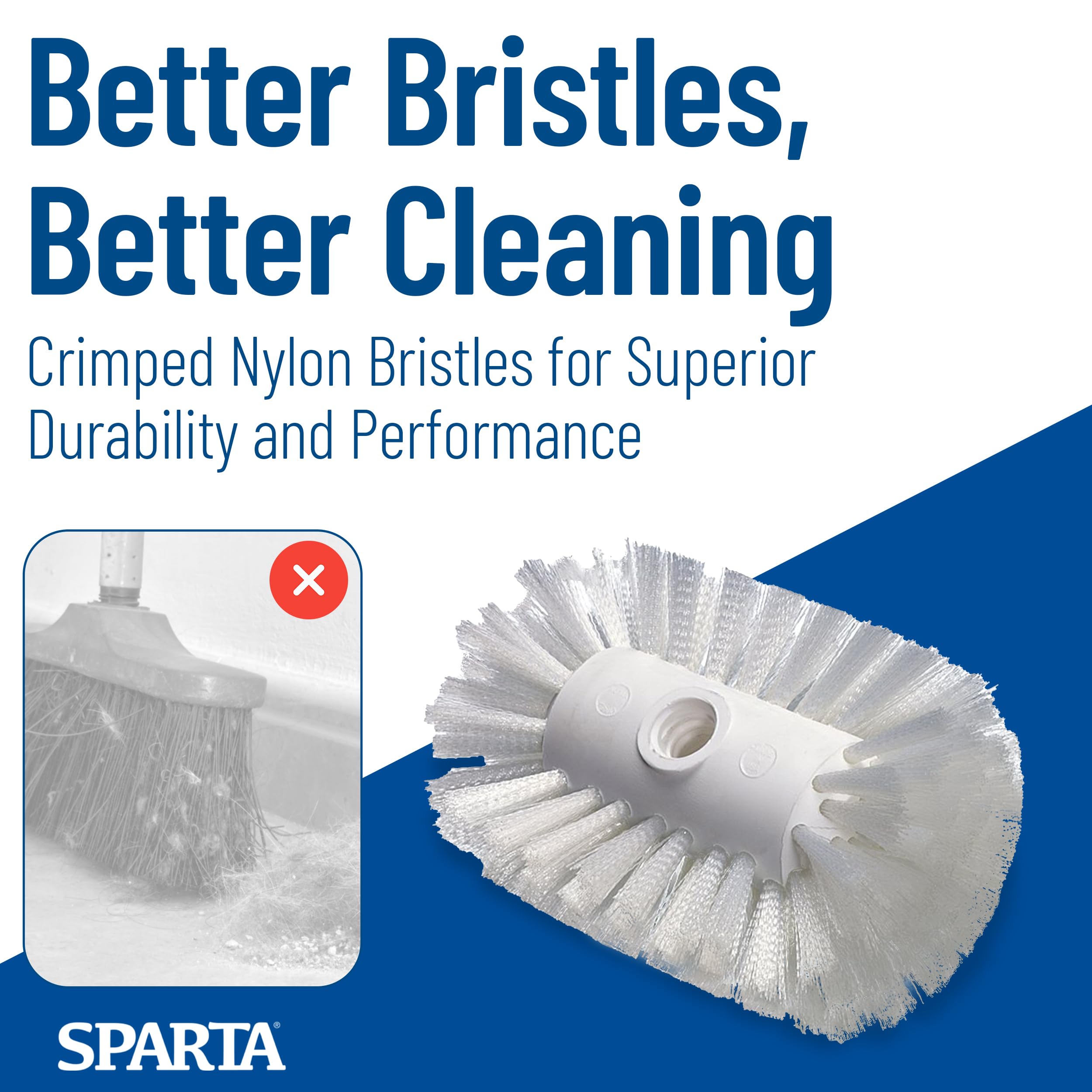 Carlisle 4004000 Sparta espectro Flare Depósito de cabeza y eléctrica cepillo, cerdas de nylon, 7 – 1/2 "Longitud x 5 – 1/2" de ancho (Pack de 12)