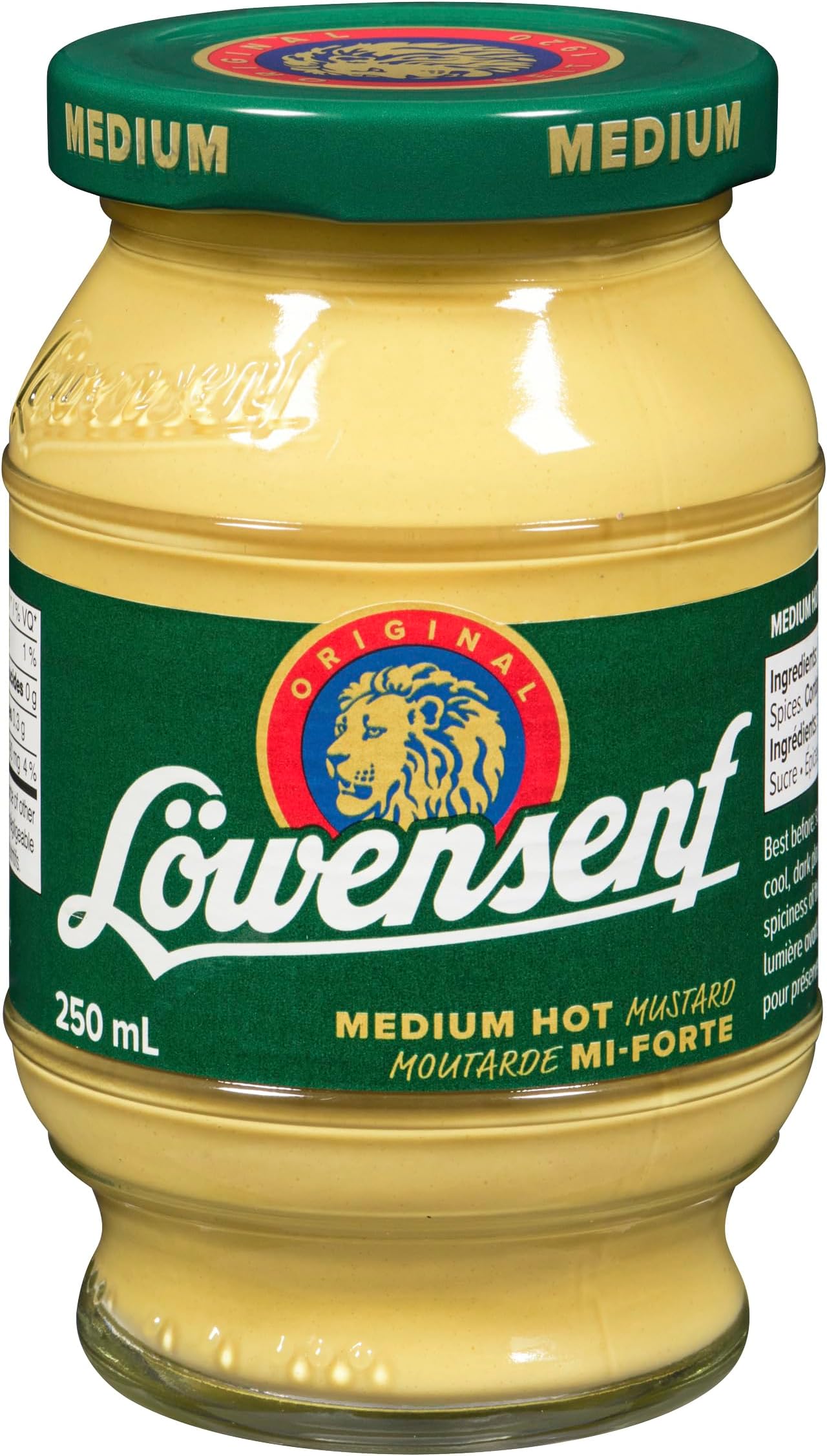 Lowensenf Medium Mustard in Jar, 9.3 Ounce