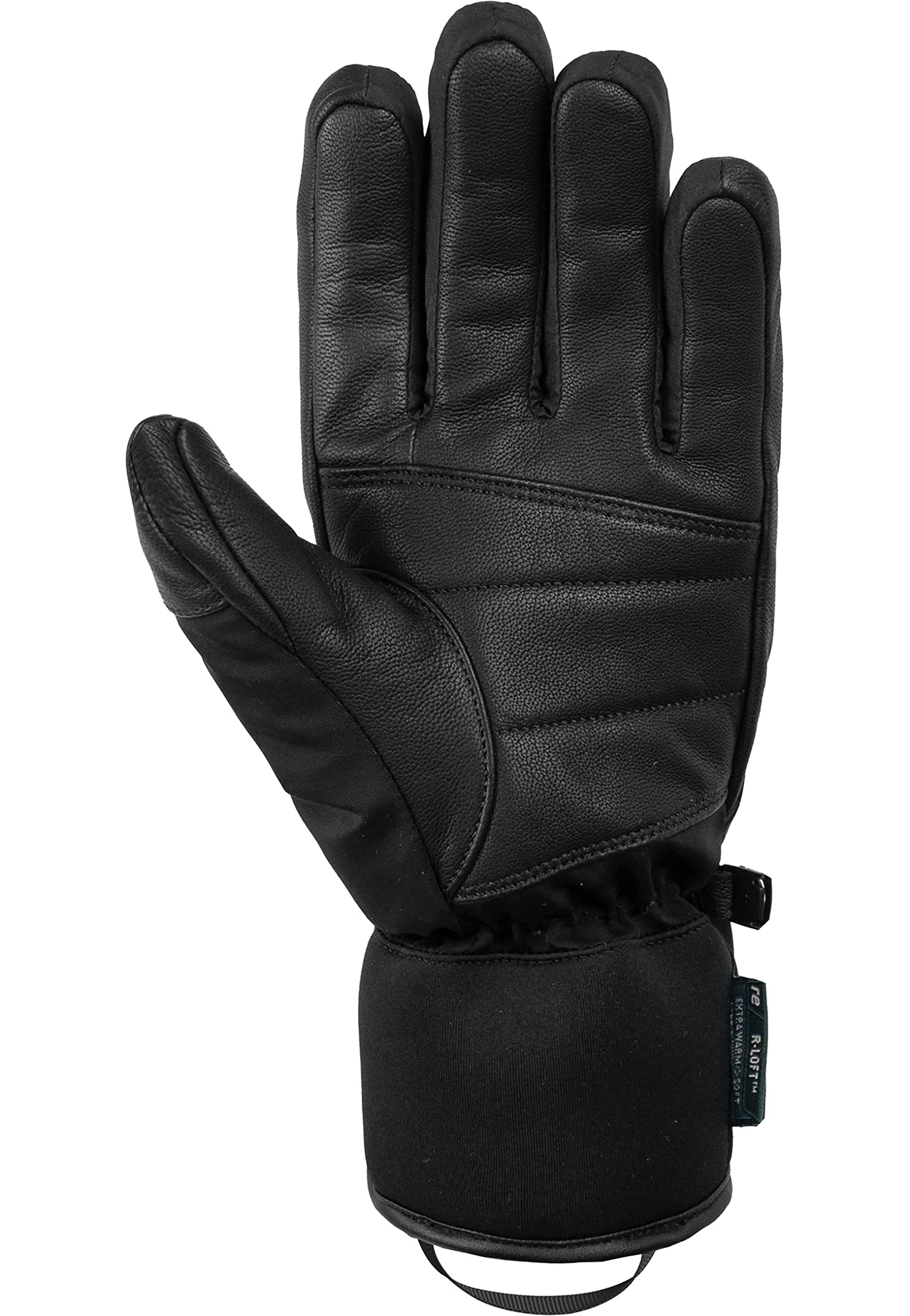 Reusch Andy R-tex XT Wodoodporna pętla na nadgarstek ciepłe narciarstwo rękawice śniegowe regulacja wilgotności zima, czarny, 8,5 mężczyźni, czarny