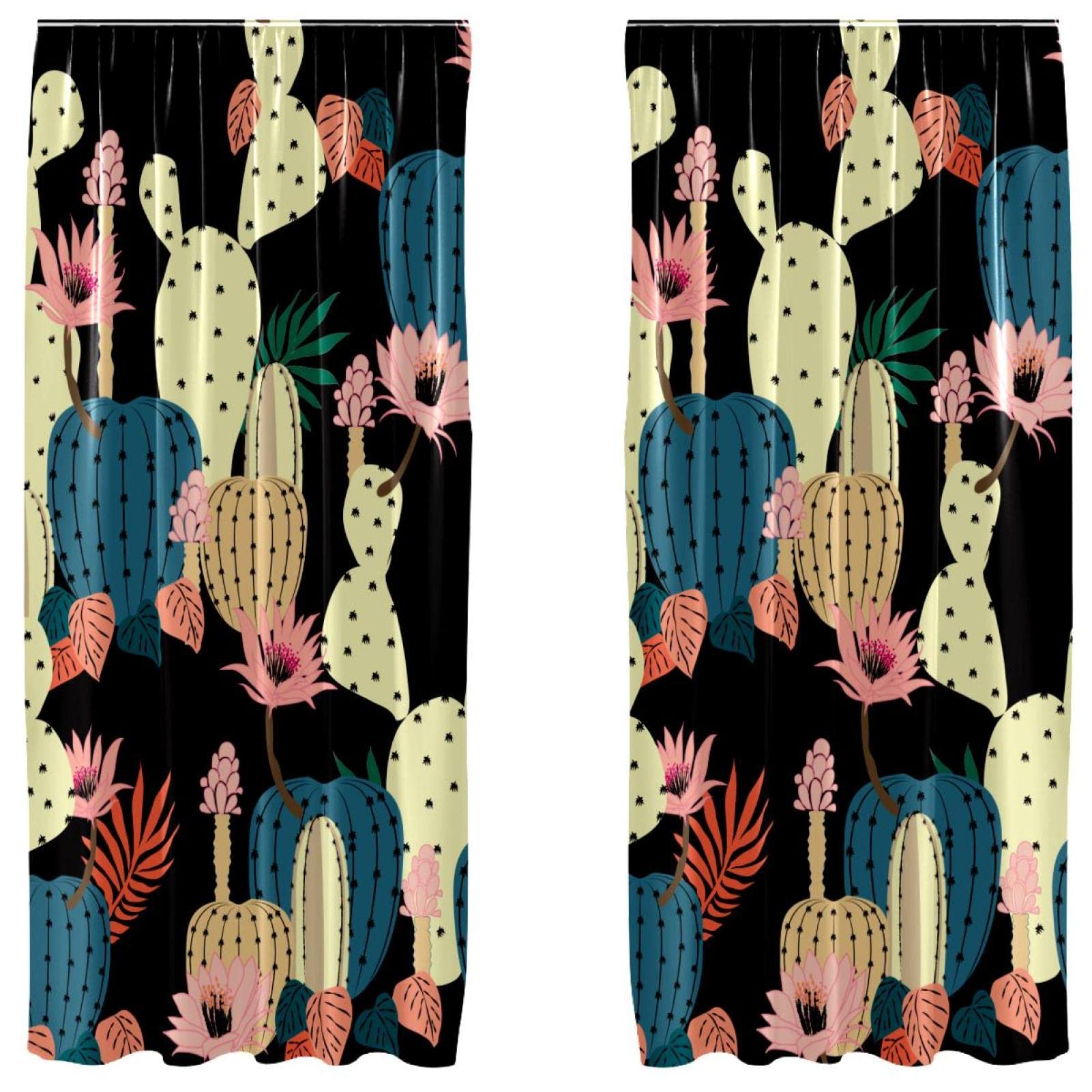 Rideaux cactus noir de qualité supérieure | Textures nobles pour salon élégant