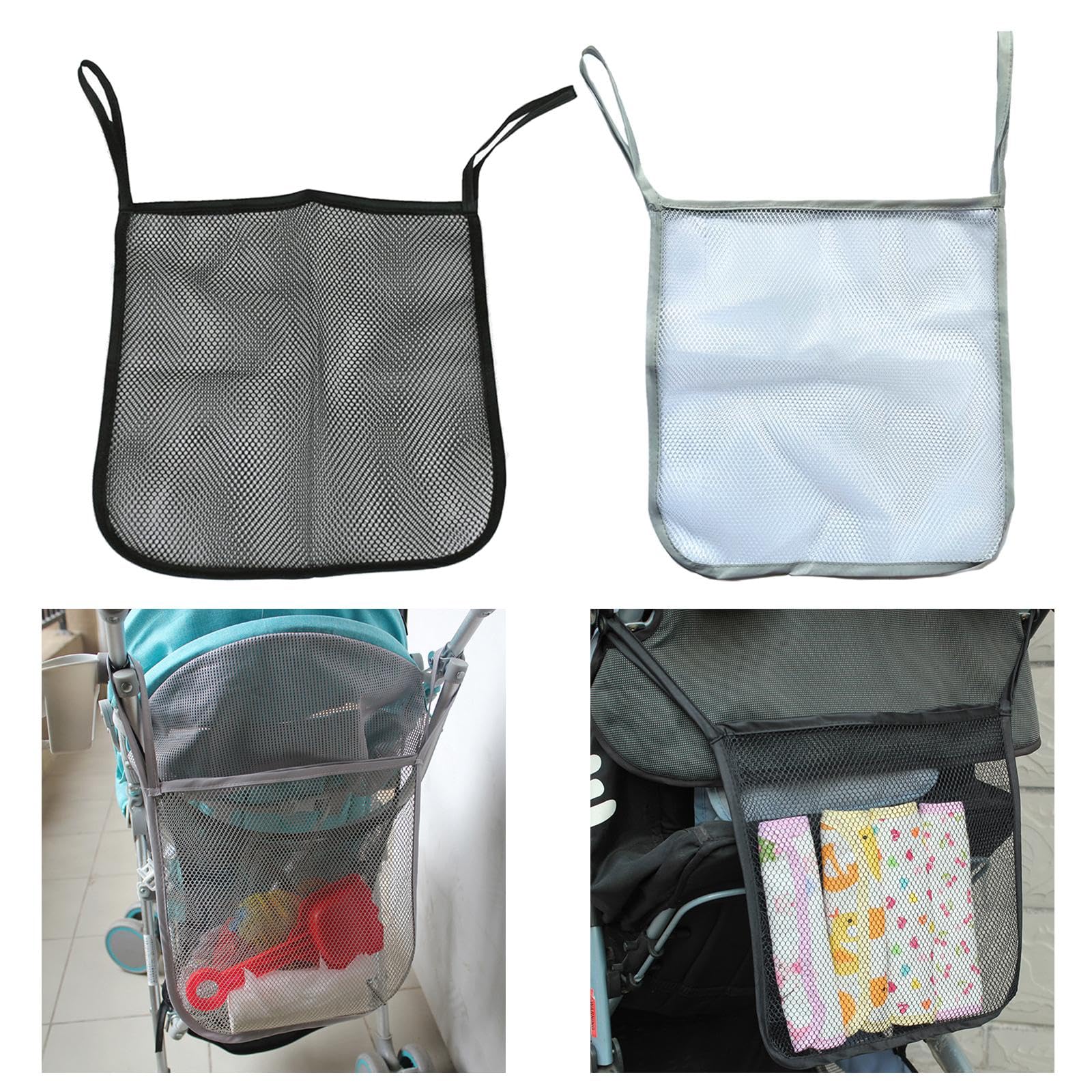 ILSMYSUTRA Baby Stroller Hanging Bag Stroller Organizer Bag for Diaper Baby Cloth Nappy Black - Image 2 thumbnail