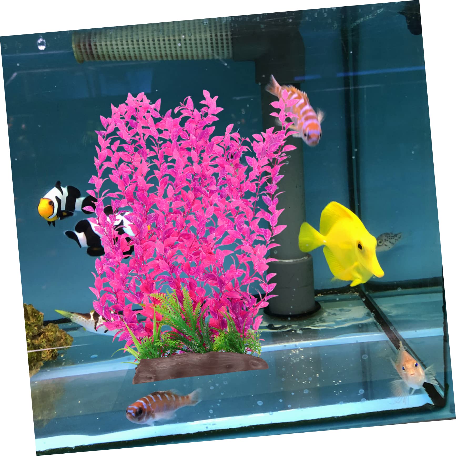 Yardwe 3St Aquarienlandschaft gefälschter Fisch künstliche Pflanzen Aquarium Fischbecken Wasser- Panzer Artificial Plant aquariumpflanzen Dekorationen für Betta-Becken Betta-Blatt Plastik