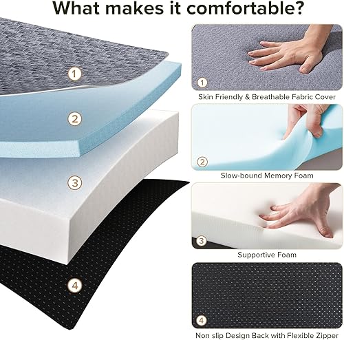 Miniatura 3 de Vamcheer Colchón triple plegable tamaño Queen – Colchón plegable de 6 pulgadas para caravana, campamento, viajes, habitación de invitados, yoga,