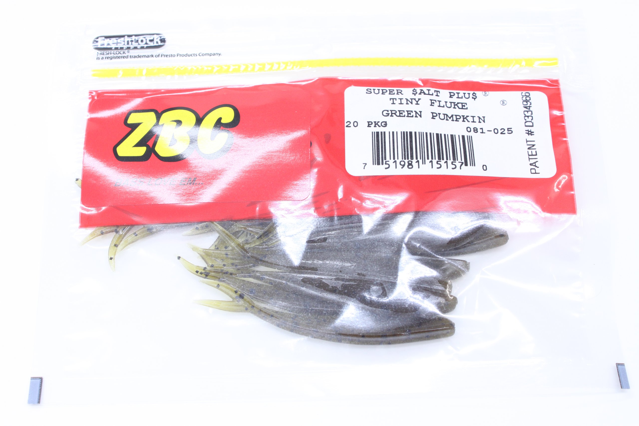 Amazon.com : Zoom Bait Tiny Fluke-Pack of 20 (Green Pumpkin, 2.75