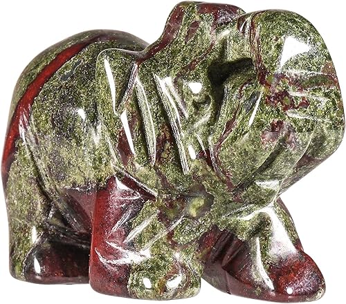 Miniatura 1 de Rockcloud - Figura decorativa de cristal tallada a mano, diseño de elefante, 1.5in, piedra de bolsillo de cristal curativo para decoración en casa,