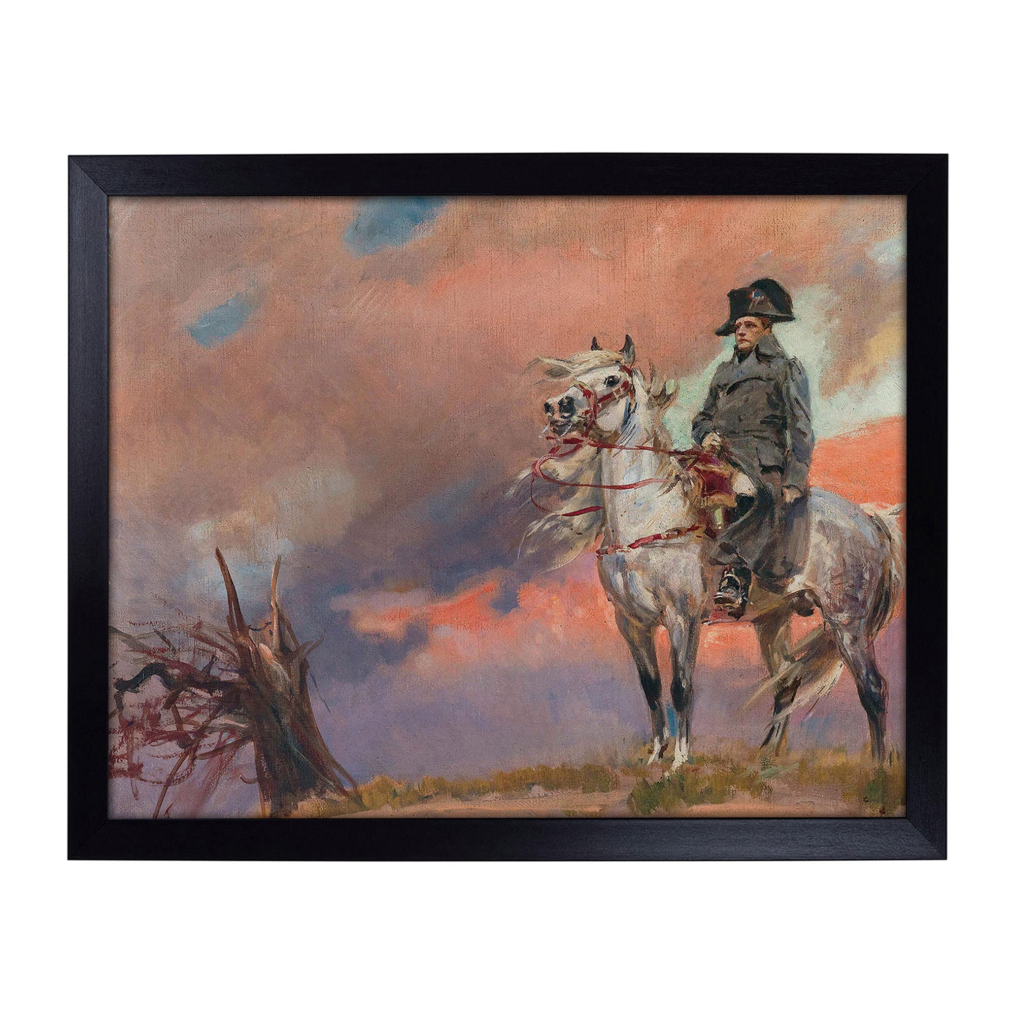 Big Box Art Lap Tray with Cushion | Napoleon By Wojciech Kossak | Padded Bean Bag Cushion | For Eating, Working, Crafting, Laptop | Portable Table Desk