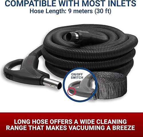 Miniatura 2 de Drainvac Broan-nutone - Sistema de aspiración central de 550 vatios de aire y juego de herramientas multisuperficie de lujo para limpiar pisos,