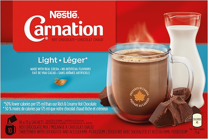 Carnation Light Hot Chocolate Packets