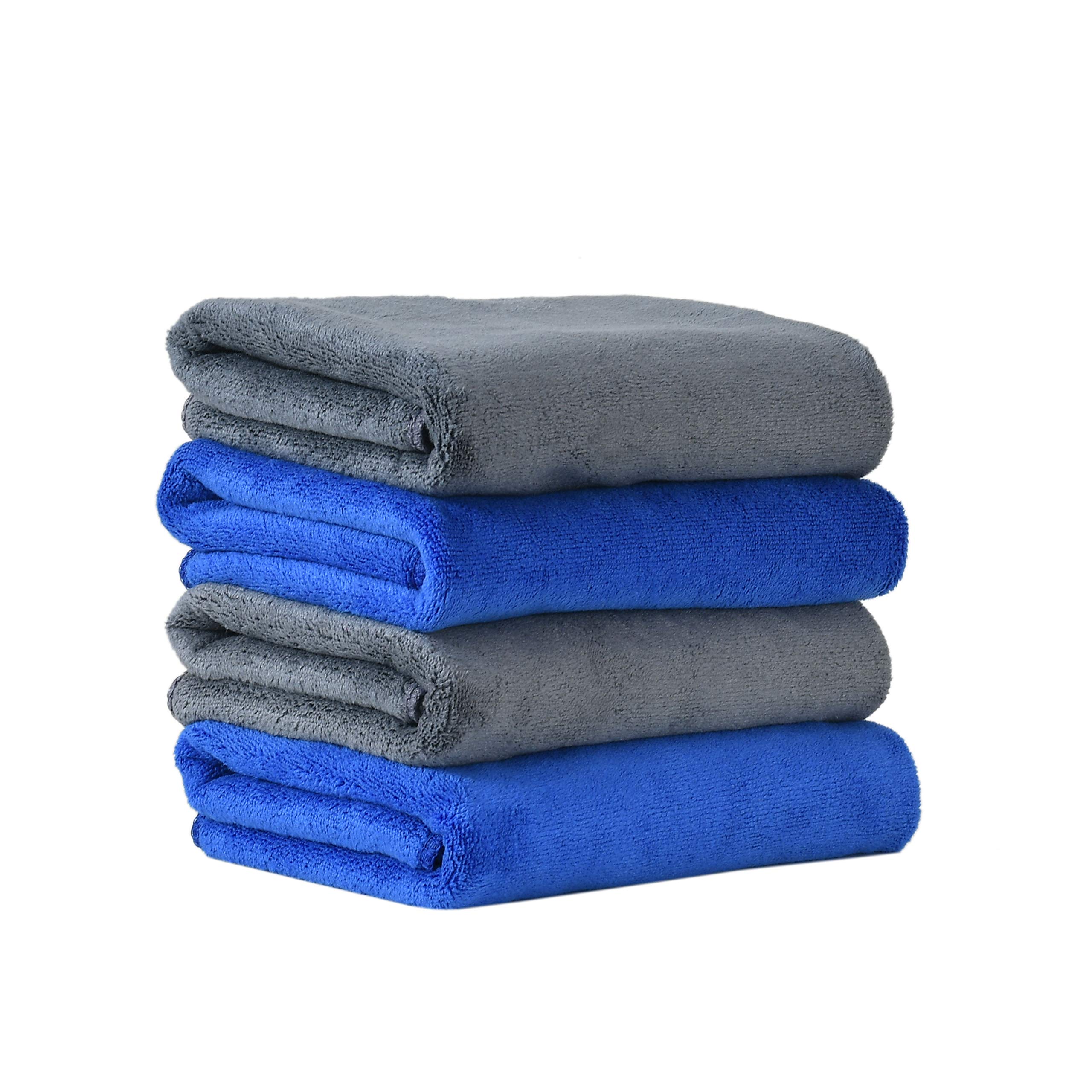 Yellow Weaves Super Soft Microfiber Hand Towels, Gym & Workout Towels 400 GSM, Multicolour 4, Set of 4