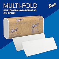 Vista 7 de Toallas de papel multifold universal Scott Professional, a granel (01840), bolsillos de absorción, blancas, toalla de 9.2"x9.4", comprimida