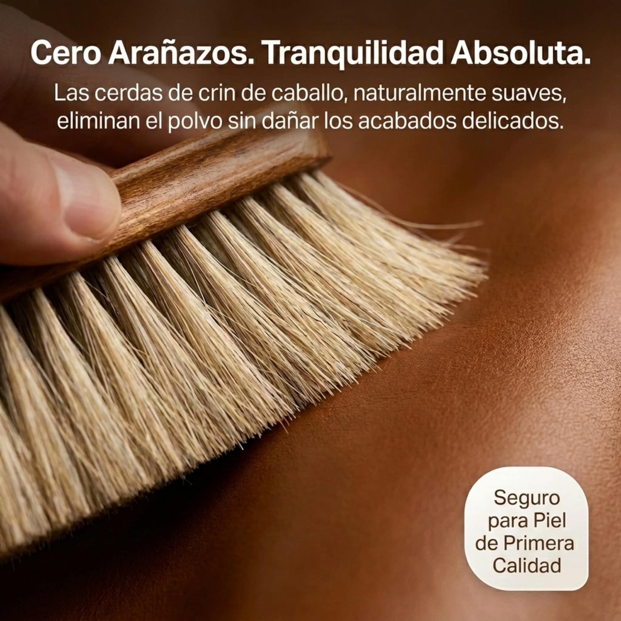 Kaps Cepillo para Zapatos, Cerda de Pelo Natural, Limpiar y Pulir (15cm)