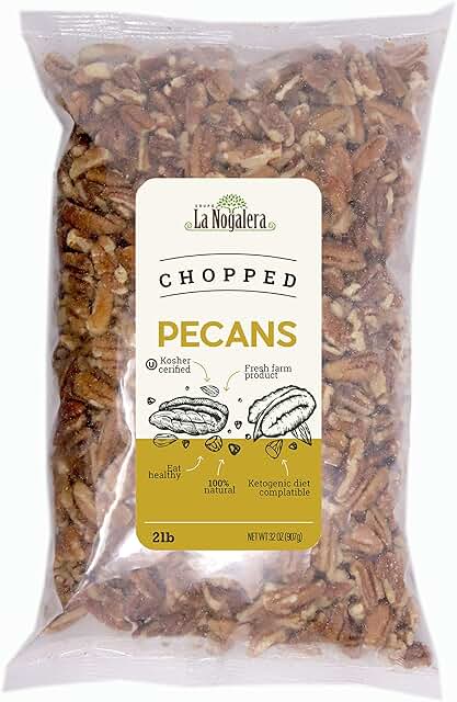 La Nogalera - 2 lbs Chopped shelled pecans. Raw pecan nuts, NO SHELL, No...