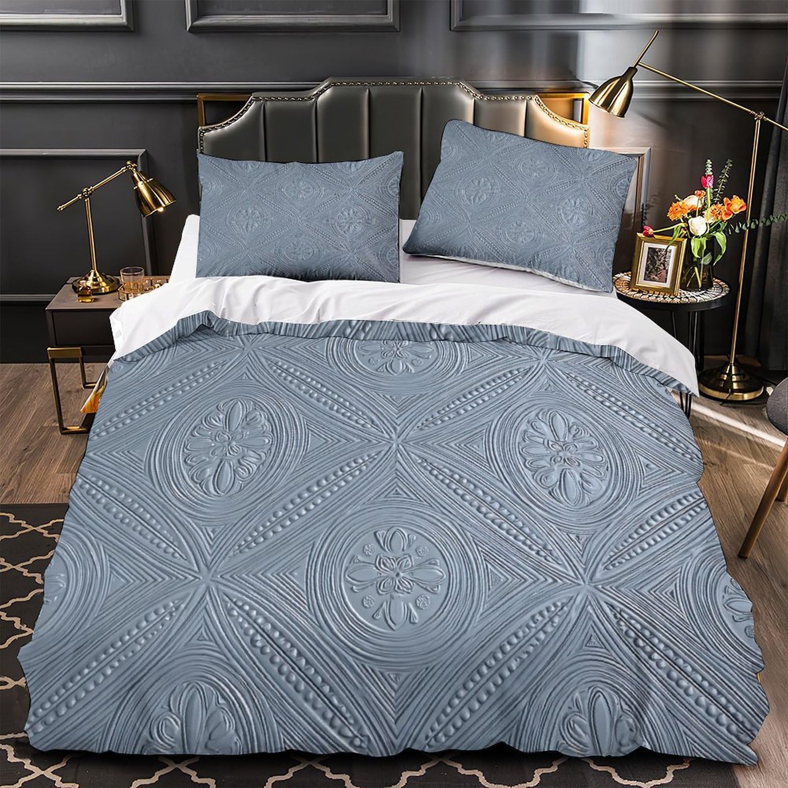 Housse de couette microfibre hypoallergénique avec fermeture éclair pour couchage sain