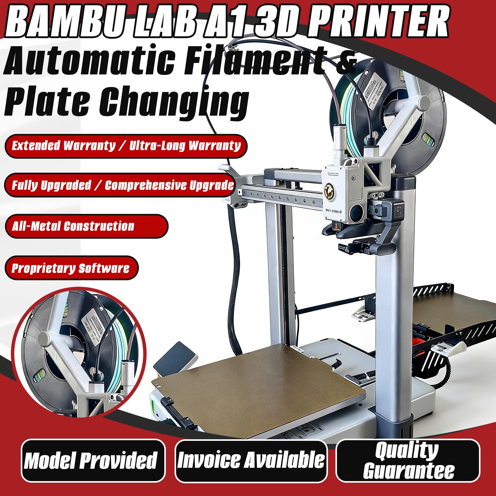 Automatischer Druckplatten Wechsler für Bambu Lab A1 3D Drucker Auto Build Plate Changer Mehrplatten System 3D Drucker Zubehör für Batch Produktion Farm