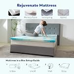 Full Mattress Topper 3 Inch Memory Foam Mattress Topper with Cooling Gel Infusion, Mattress Topper in a Box, CertiPUR-US Certified, 54”x75”, Blue