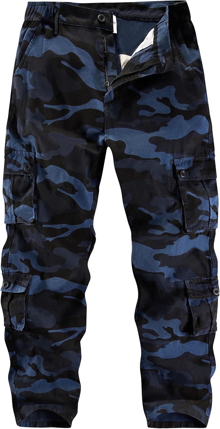 APTRO Men's Cargo Pants Camo Casual Work Military Tactical Pants