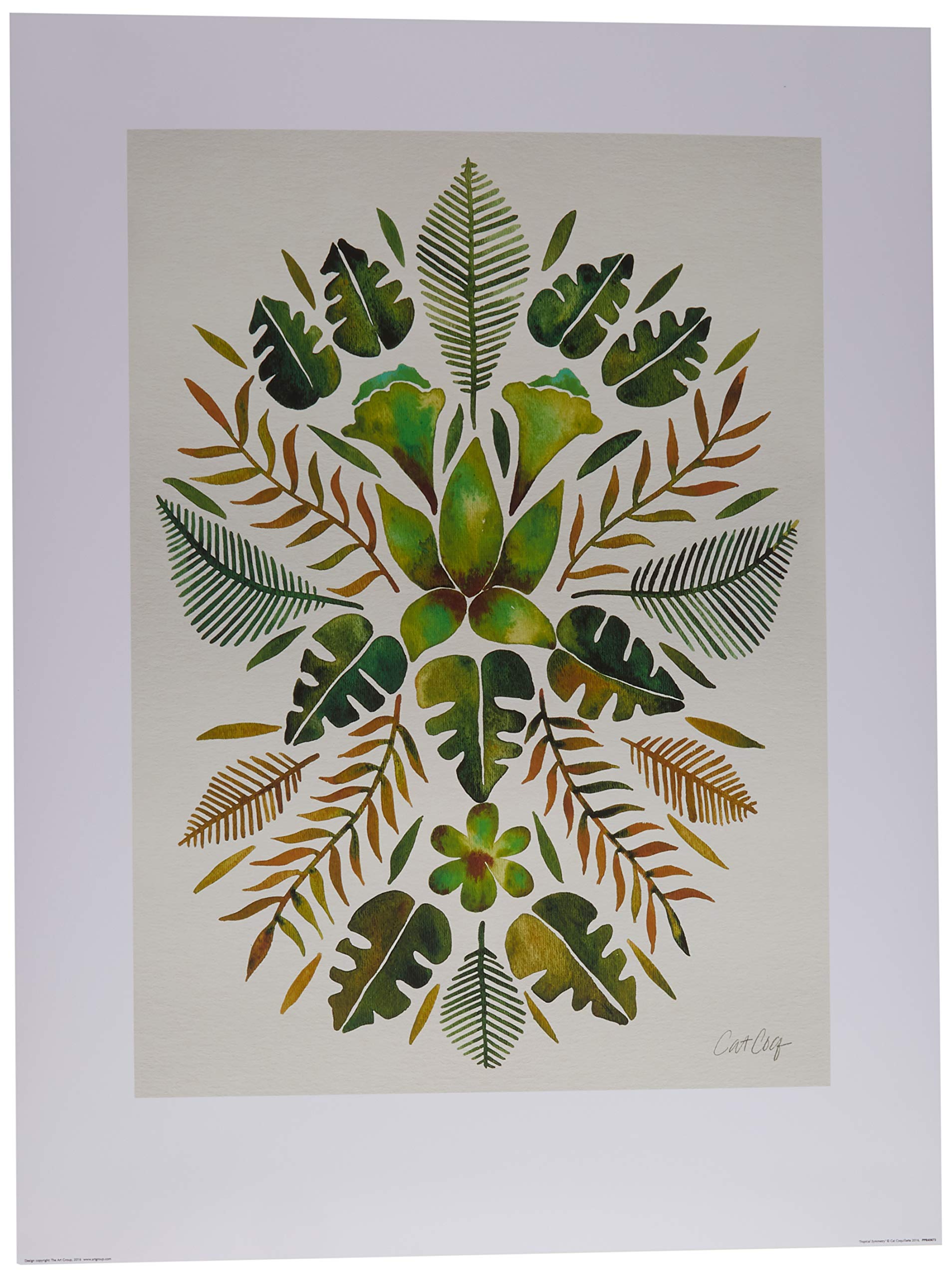 The Art Group Cat Coquillette (Tropical Symmetry) -Art Print 60 x 80cm, Paper, Multicoloured, 60 x 80 x 1.3 cm