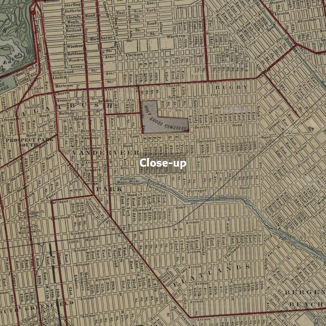 Amazon｜ニューヨーク地図1907。ブルックリン地図。 C. S. Hammond
