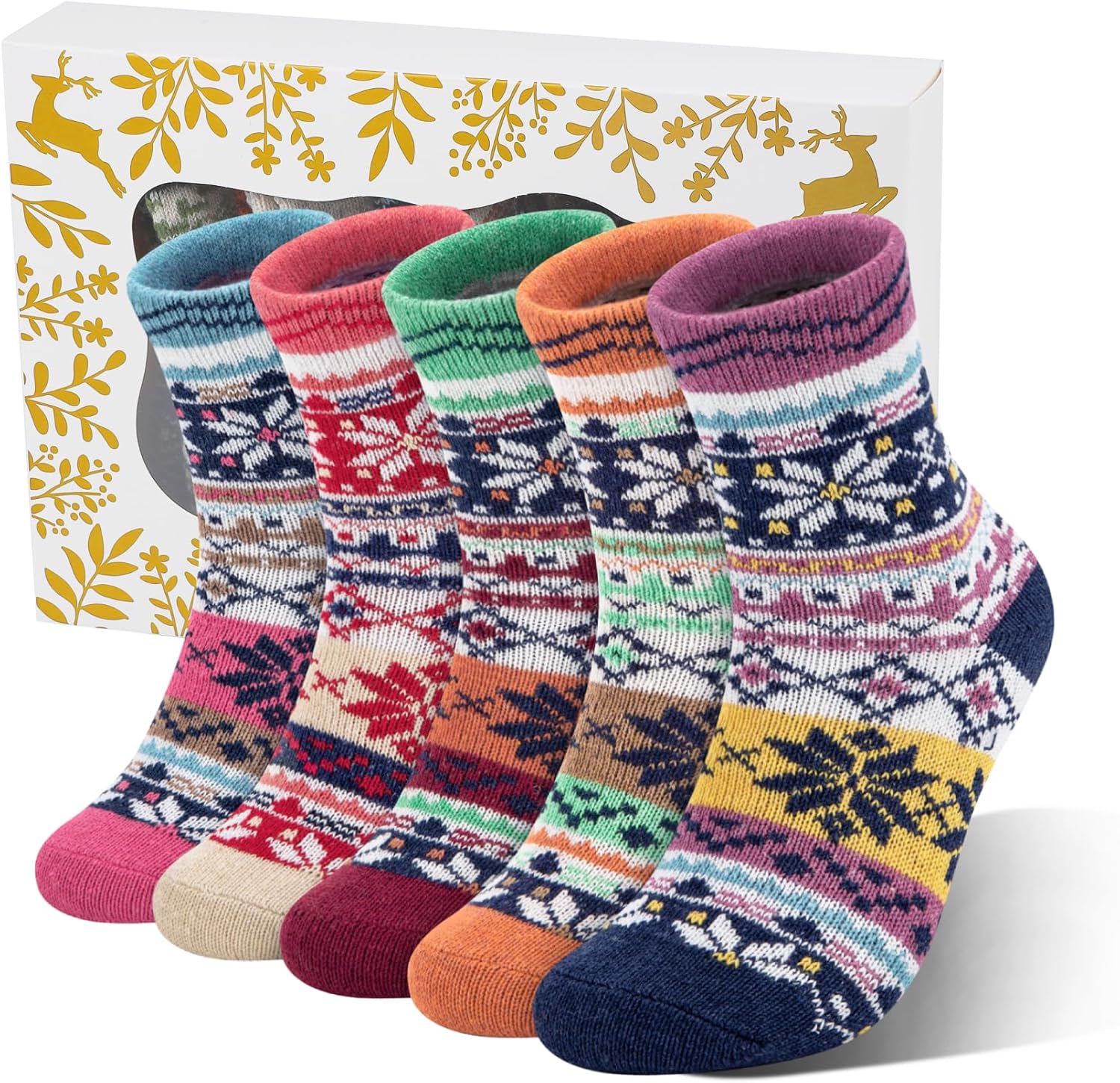 Women Socks Winter Merino Wool Thermal Sock Turn Over Cuff Novelty Sock Thick Wool Socks for Ladies Gift - Image 7