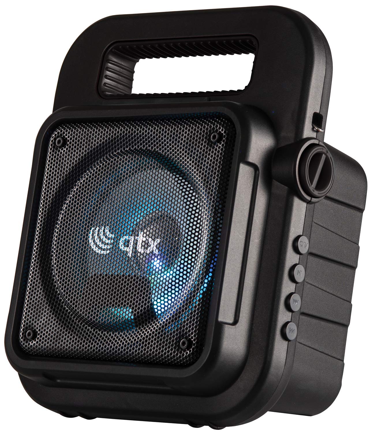 QTXUltimate Portable Party Speaker with Bluetooth, LED Lighting Effects & Microphone