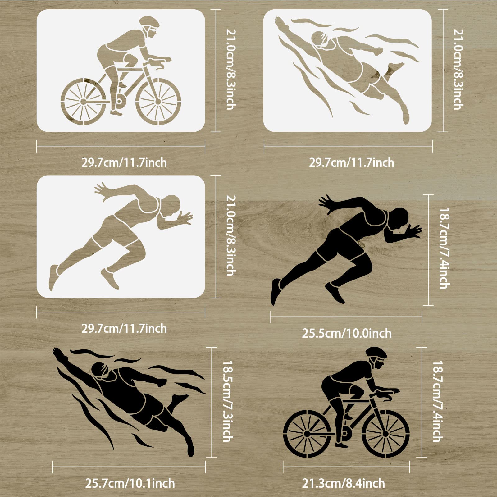Triathlon-Sticker Pack - 2 Coole Aufkleber Für Sch Produktbild-Vorschau 2