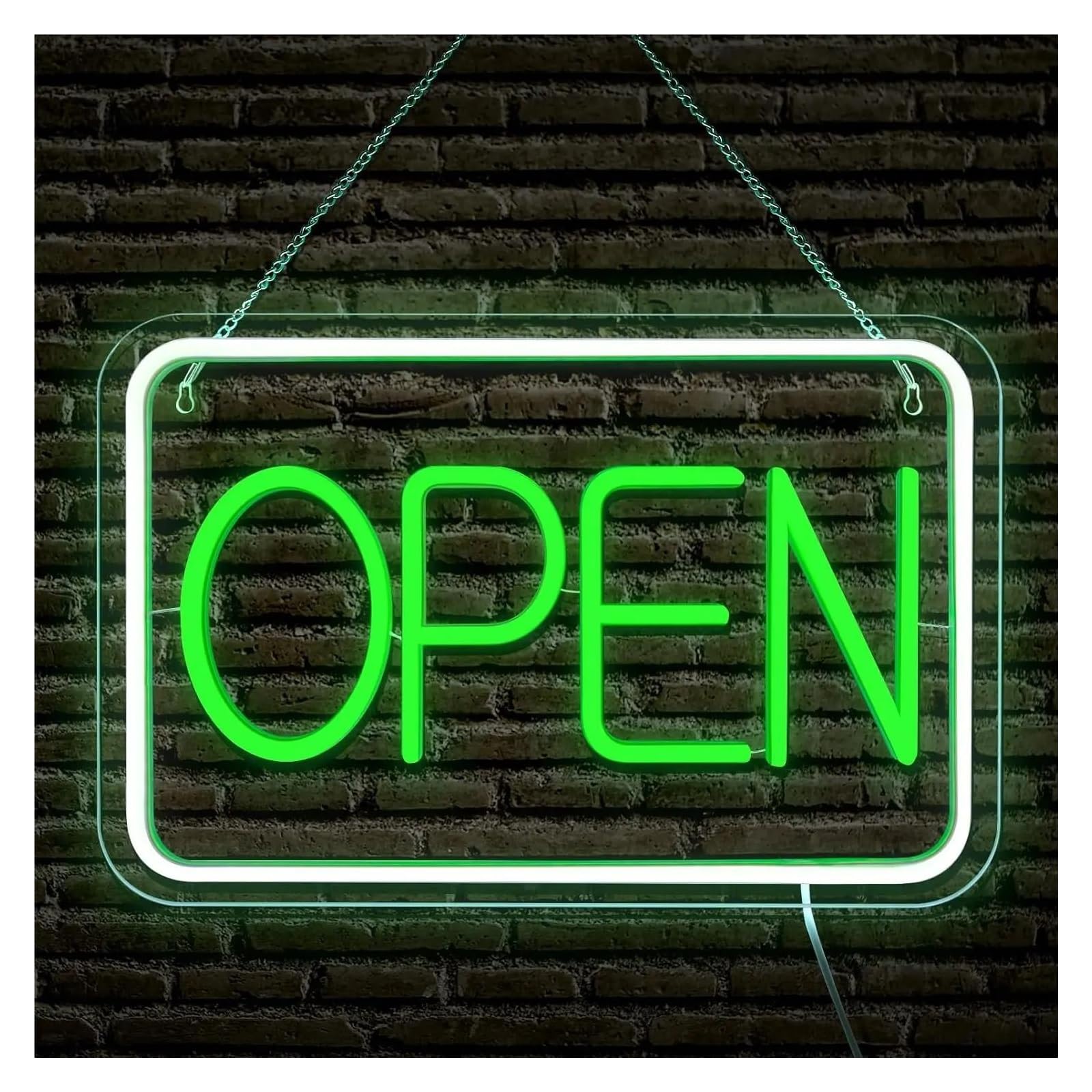 LEMST Sign Lamp Commercial Neon Signs USB Powered Adjustable Brightness Open Neon Lights, Suitable for Shop Decor Commercial Light 32cmx40cm