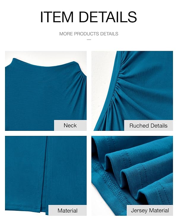 BTFBM Women Bodycon Maxi Dress Long Sleeve Back Slit Ruched Elegant Party Cocktail Formal Fall Wedding Guest Dresses(Lake Blue, Medium) by BTFBM - Image 6