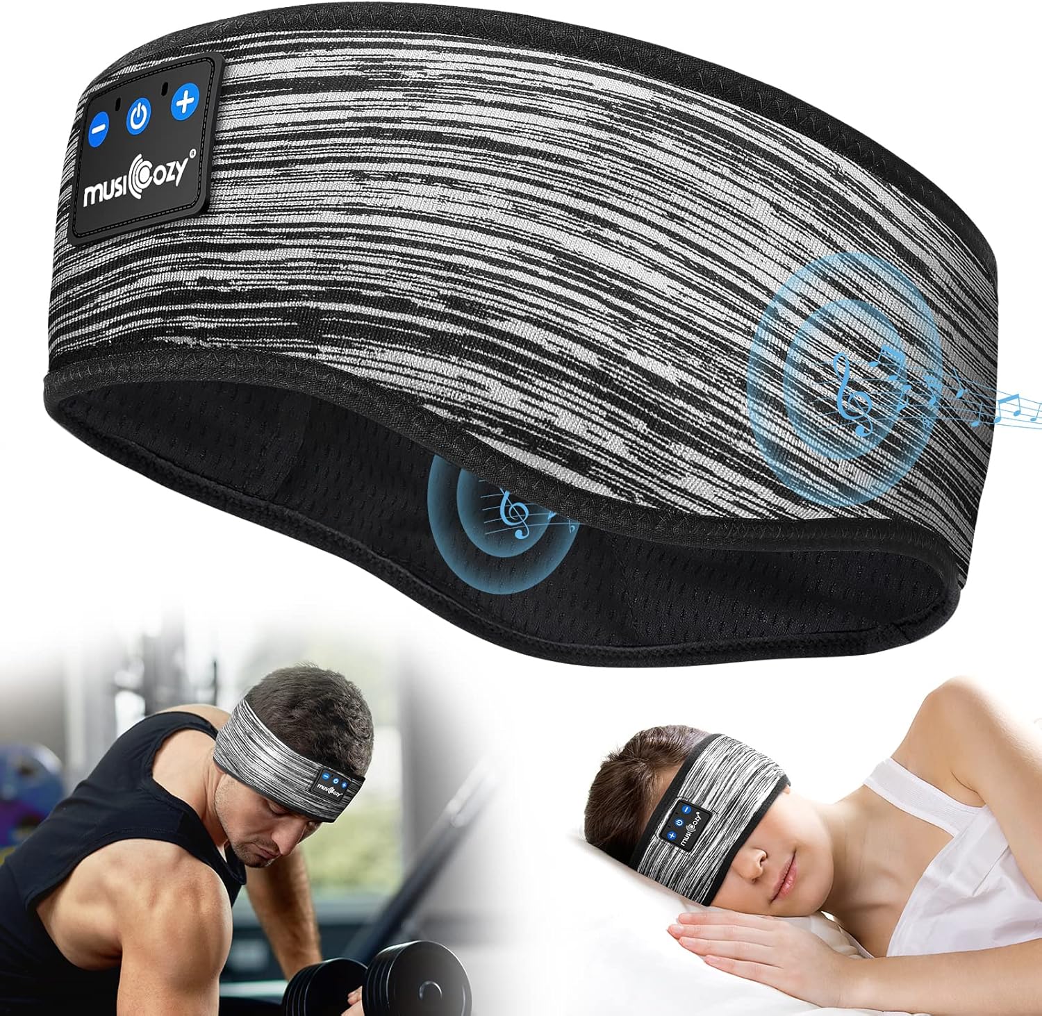 MUSICOZY Sleep Headphones Bluetooth Headband, Wireless