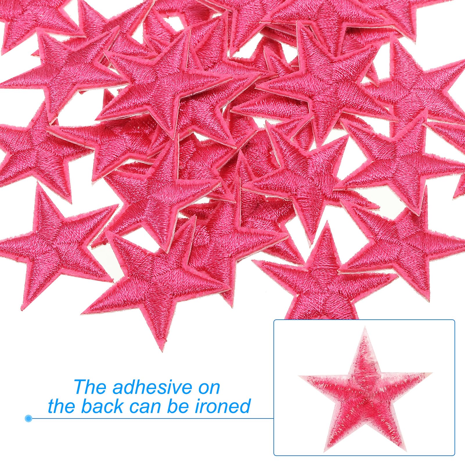 PATIKIL Sterren Opstrijkbare Patches 10 Stuks - Rood Geborduurde Applicaties 3x2,8 Inch