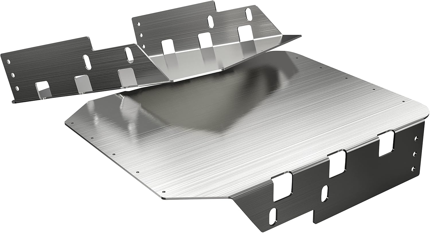 ECOTRIC Under Seat Mounting Bracket Compatible with Jeep Wrangler 2007-2018 JK Unlimited/ 2007-2010 JK Aluminum Bracket Plate Holder Carrier