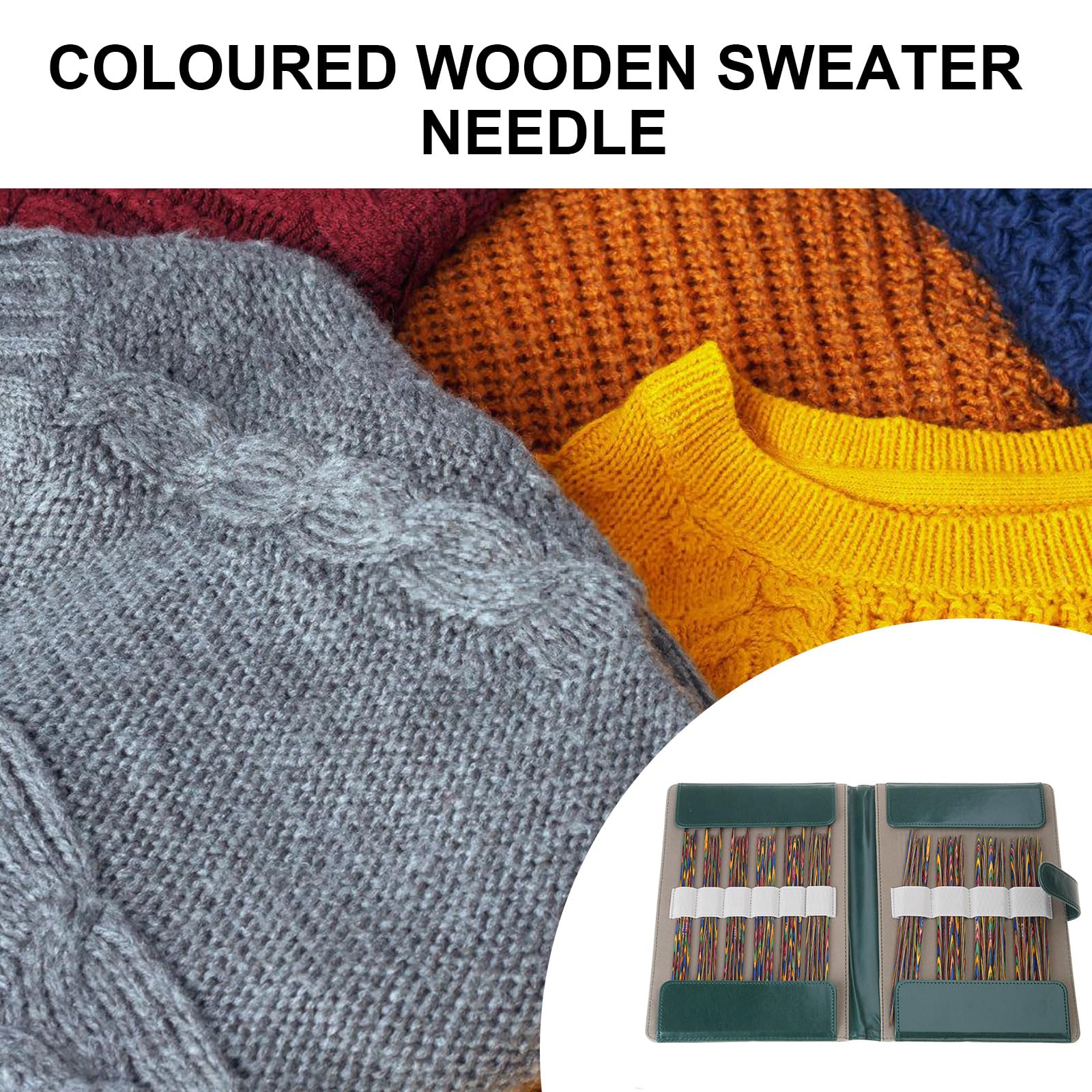 Doppelendige Stricknadeln aus Holz, 2,75 mm - 6 mm, Doppelkopf, Hobby, Anfänger, Profi, 10 Paar