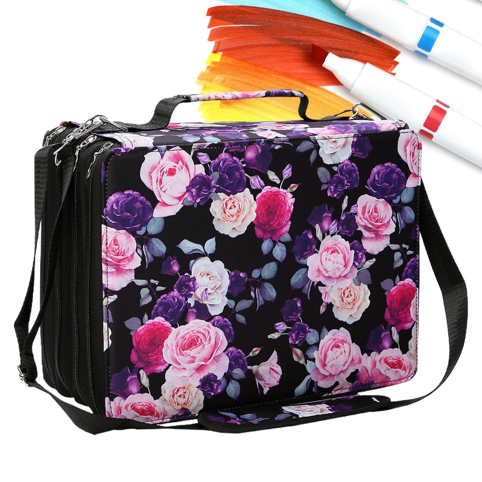 Astuccio Porta Pennarelli Grande Capacità Portatile Matite Acquerellabili | Grande Capacità Per Marker Hobby Arte Artigianato Scuola Organizer Contenitore Portatile Astuccio Penne