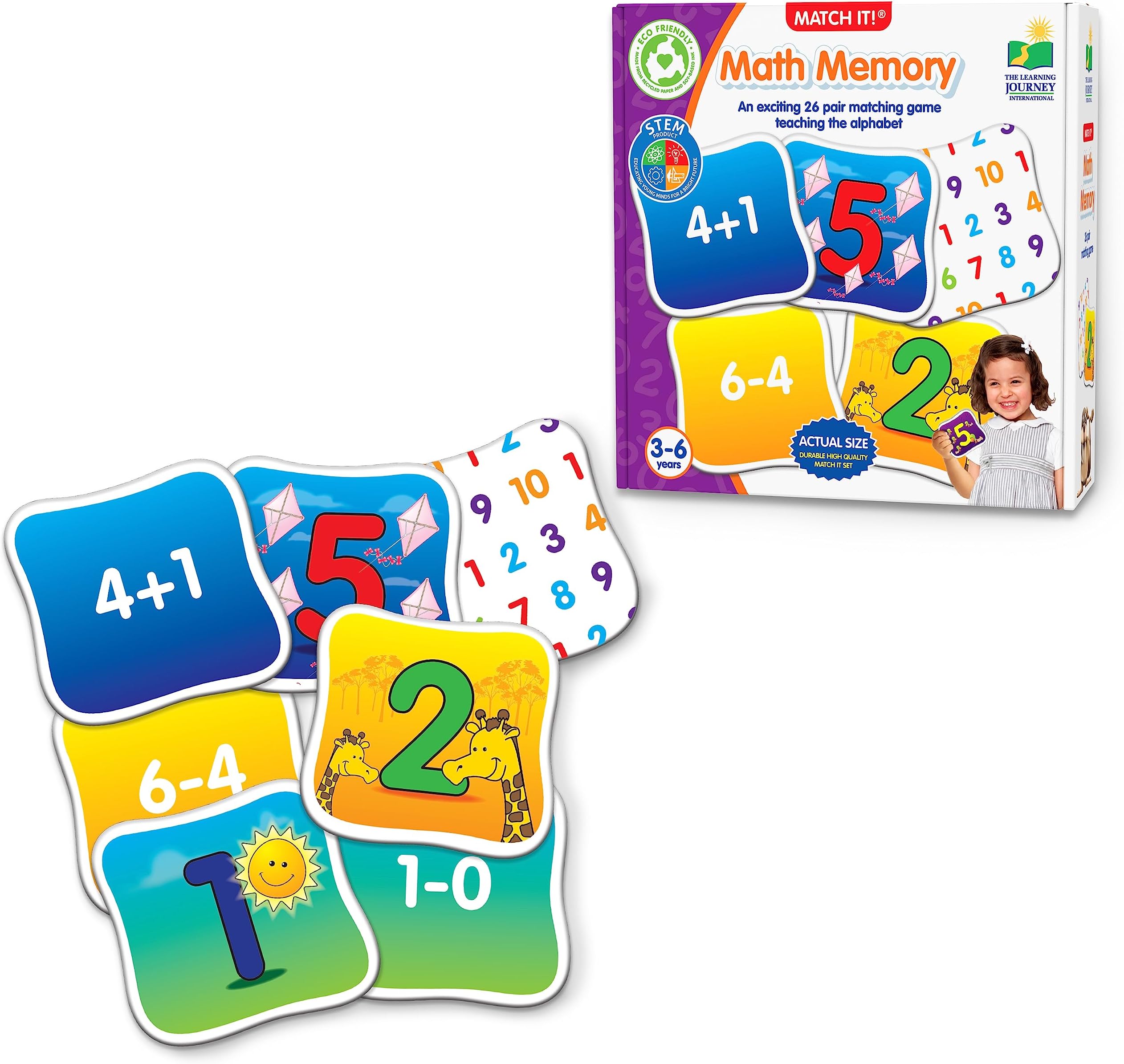 The Learning Journey: Match It! Memory - Mathematics - Stem Addition And Subtraction Game Helps To Teach Early Math Facts 30 Matching Pairs