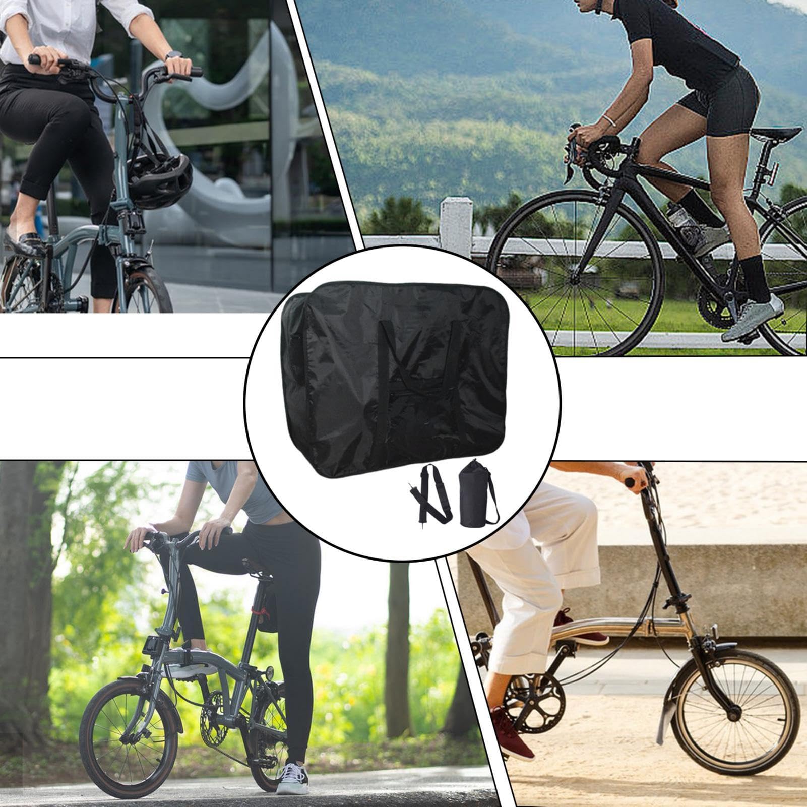 Borsa da ciclismo pieghevole, borsa da trasporto per ciclismo | Custodia per il trasporto in bicicletta - Robusta borsa da viaggio per ciclismo, custodia da ciclismo pieghevole all'aperto per trasport