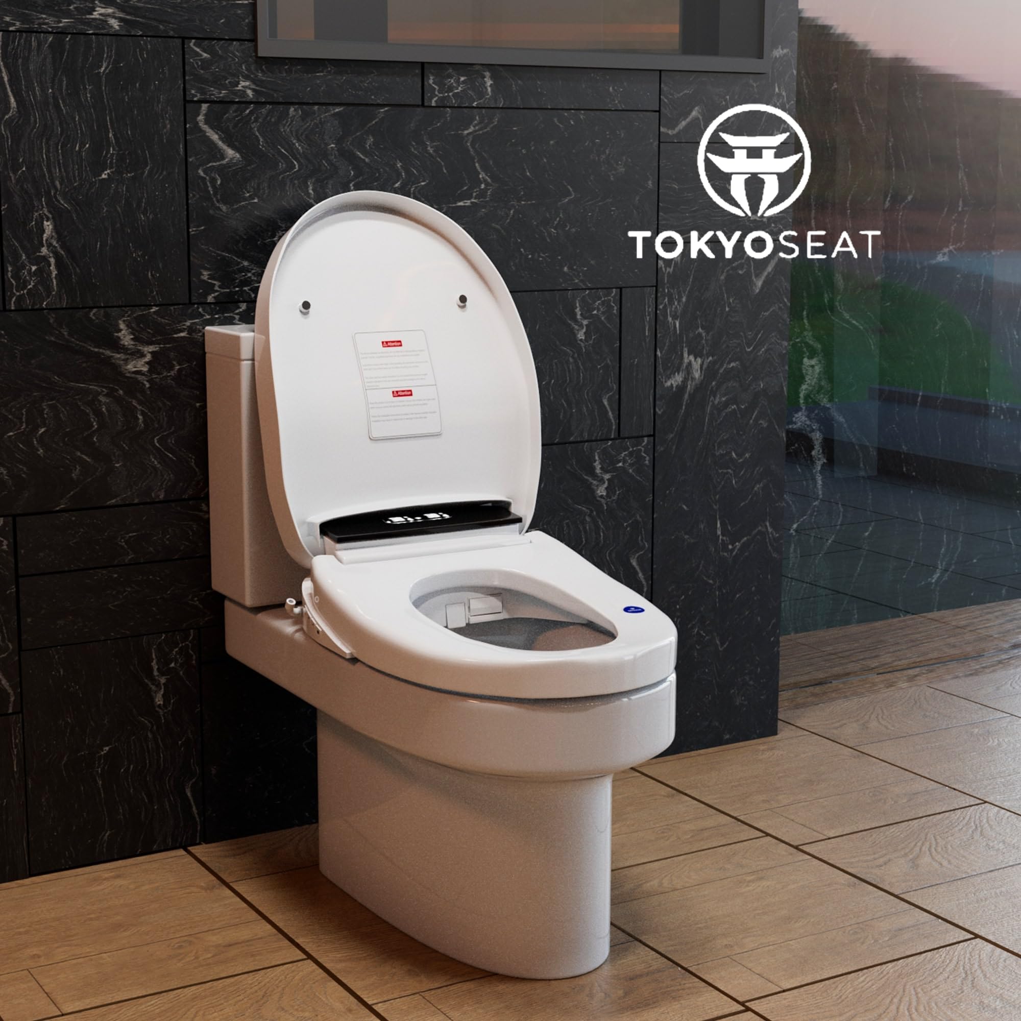 Marque Française : Siège Toilette Japonaise Complet, Abattant WC Japonais Electrique Lavant Séchant avec cuvette Japonaise Chauffante et Innovante, Bidet WC eau chaude, Confort et Élégance