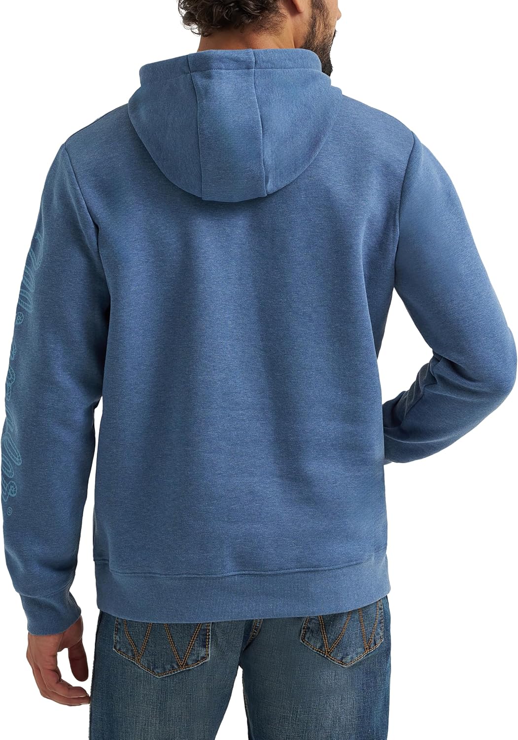 Wrangler Men's Blue Sleeve Logo Hoodie