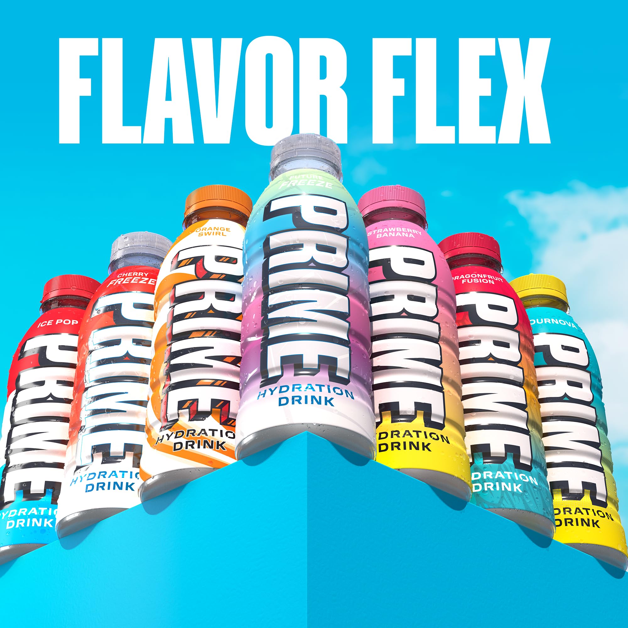 PRIME Hydration VARIETY Sports Drinks, Electrolyte Enhanced to Replenish Fluids, 177mg BCAAs, B Vitamins, Antioxidants, Low Sugar, 12 Fl Oz (Pack of 15)