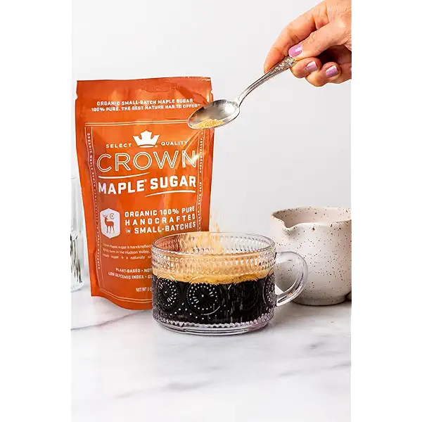 Crown Maple Organic Maple Sugar with Handcrafted Small-Batch Maple Pearls, No Additives, All Natural, No Preservatives, Non-GMO, 8 Oz 4