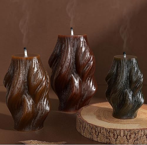 Miniatura 13 de Molde de Vela de Corazón de Flor de Amor de Silicona en Forma de Ola Espiral - Moldes de Fundición de Resina de Silicona para Suministros