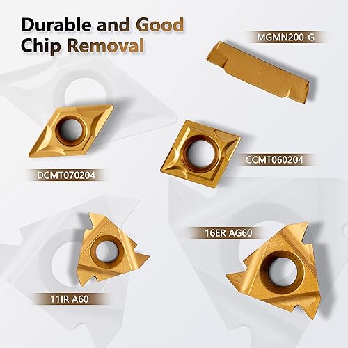 Miniatura 5 de Herramienta de torneado para torneado, soporte de roscado, 21 unids - 7 unids 12 "soporte de roscado barras de taladrado+14 piezas insertos de